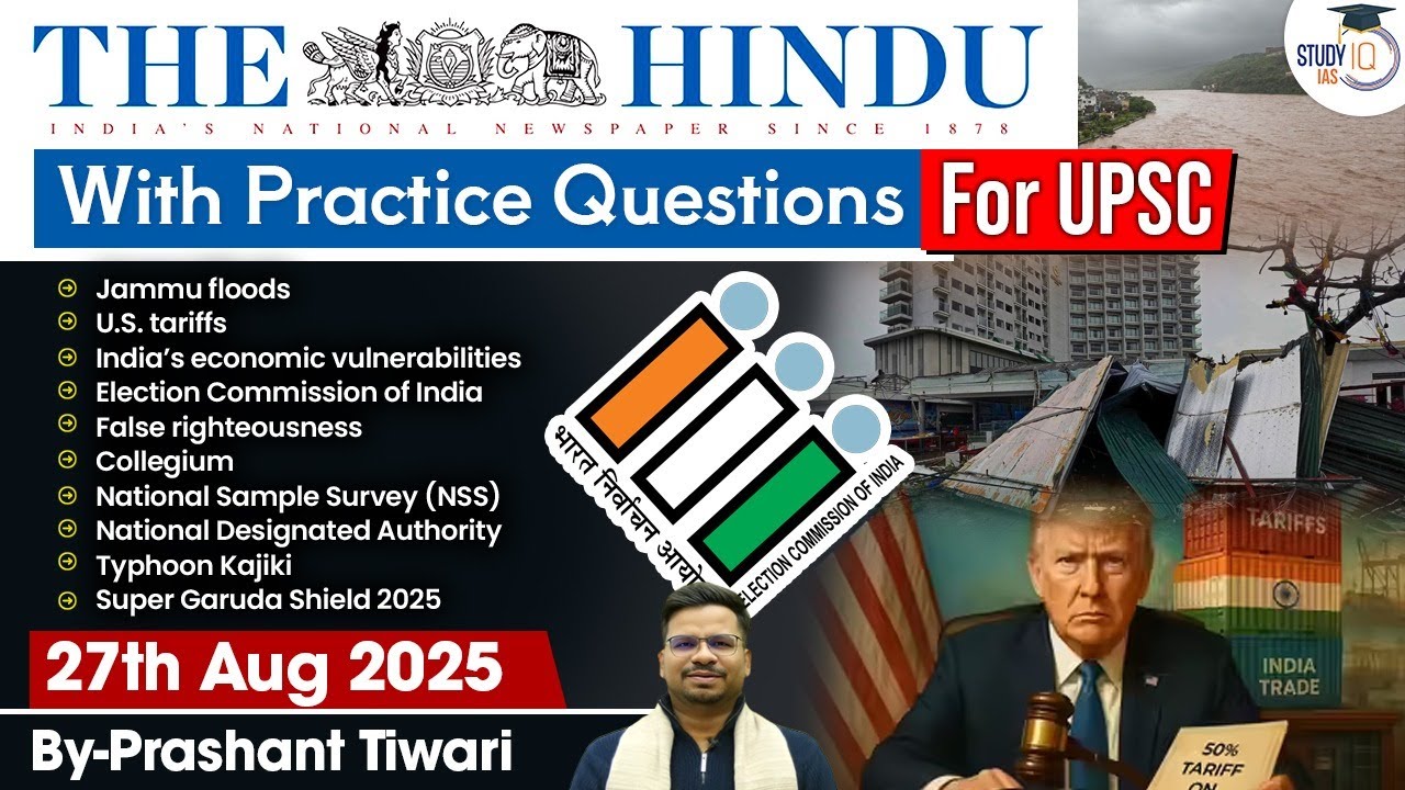 The Hindu Analysis | 27th August 2025 | The Hindu News Paper Today With Practice Questions