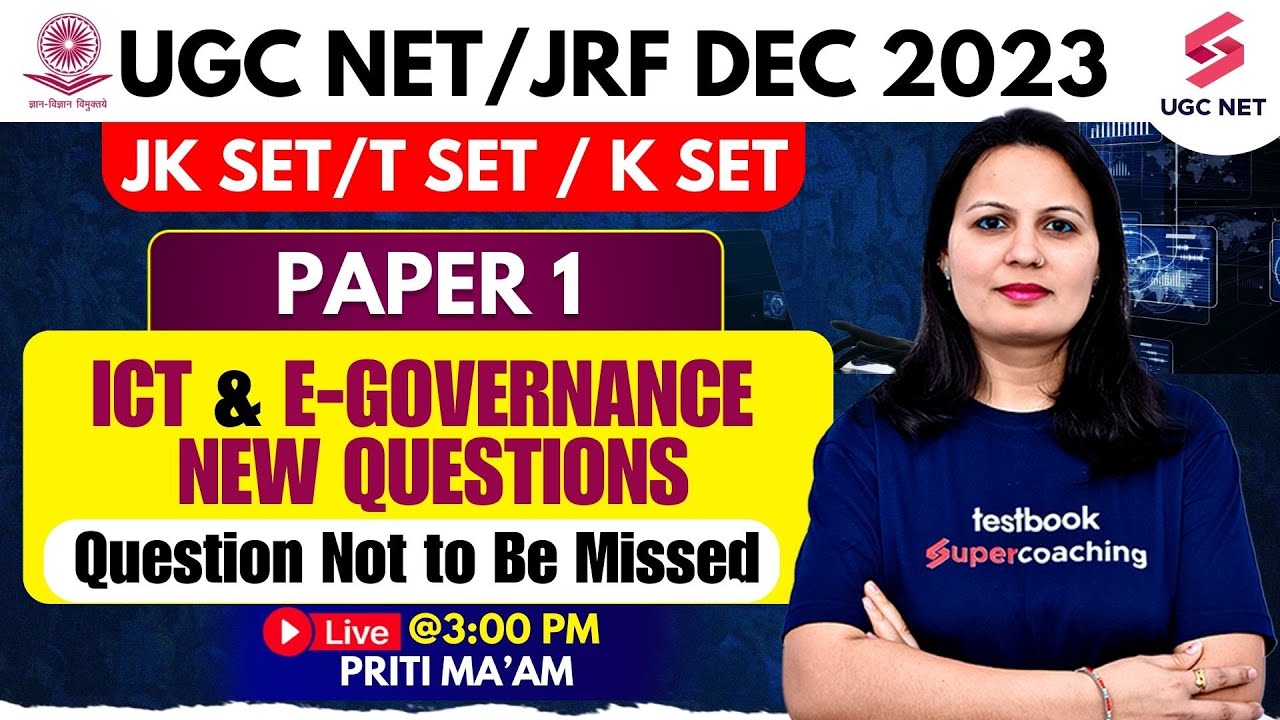 UGC NET Dec 2023 | Paper 1 | ICT & E-governance New Questions  | Priti Ma'am