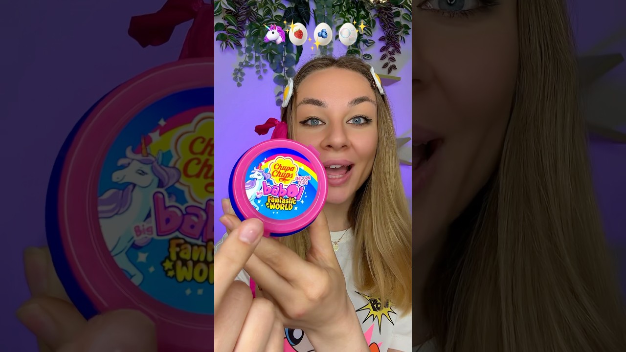 Eating chups chups unicorn eggs candies 😳