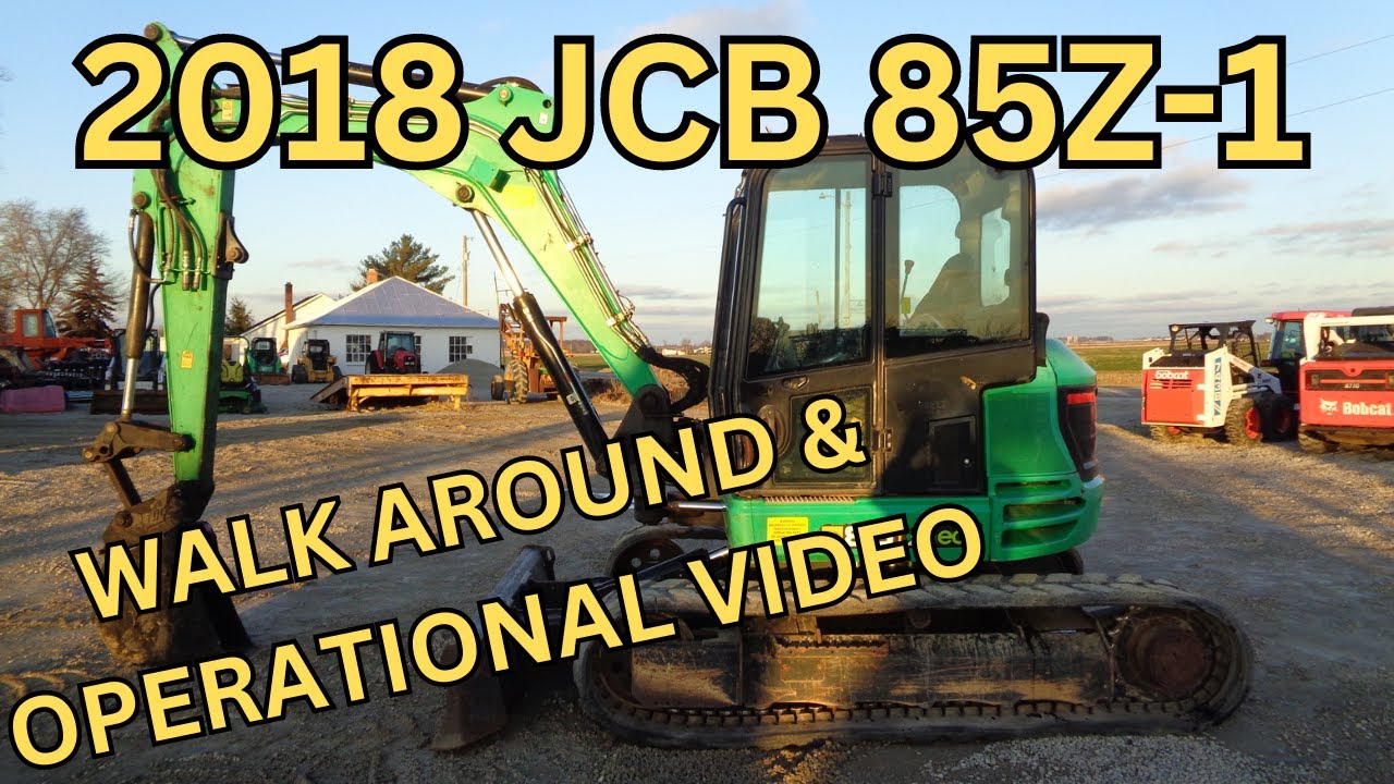 2018 JCB 85Z 1 Excavator Walk Around & Operational Video     $30,900