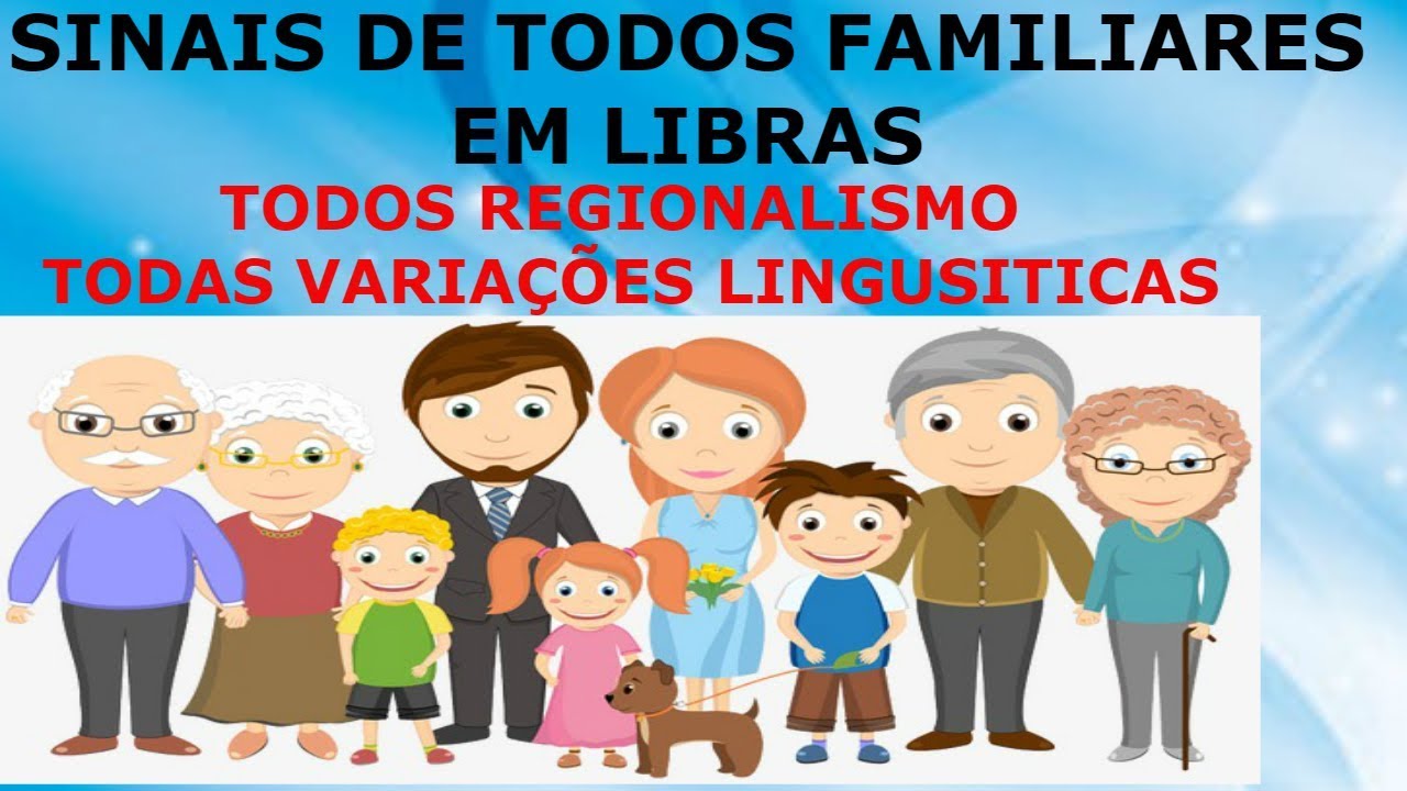 Sinais de FAMILIA LIBRAS -  todas VARIAÇÕES REGIONAIS