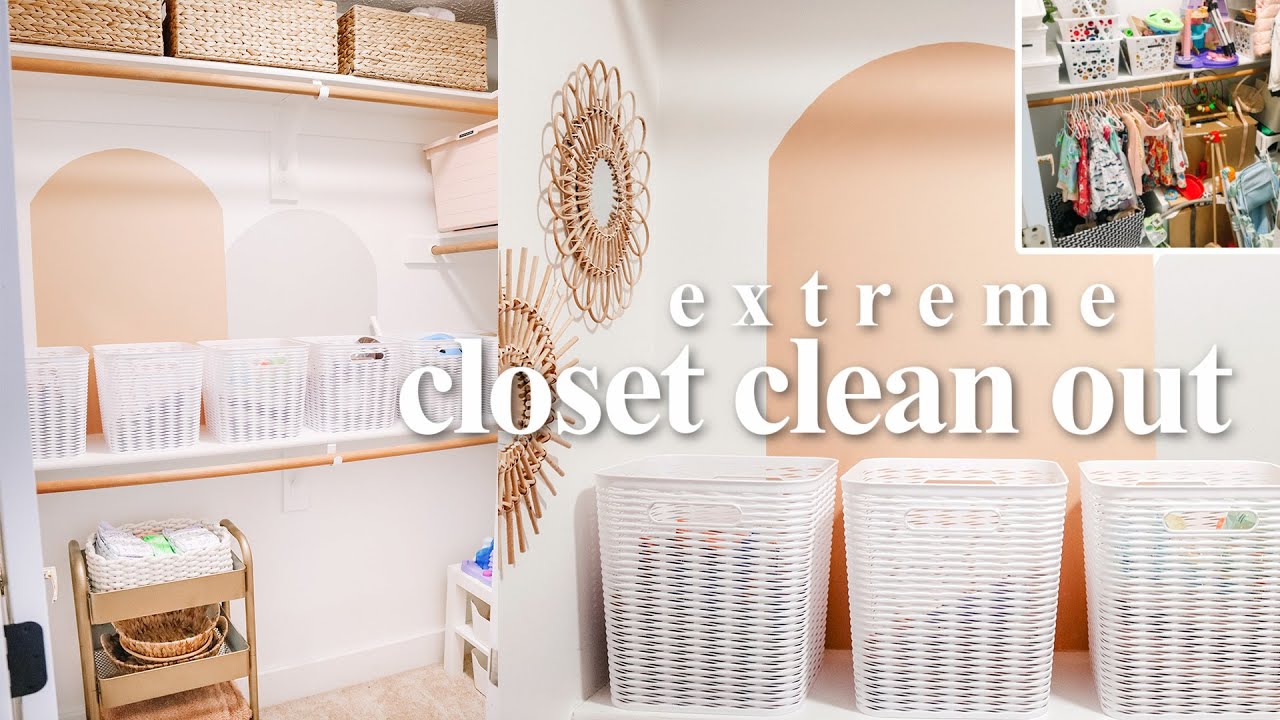EXTREME CLOSET CLEAN OUT and Makeover | Organize, Declutter, Clean With Me 2020