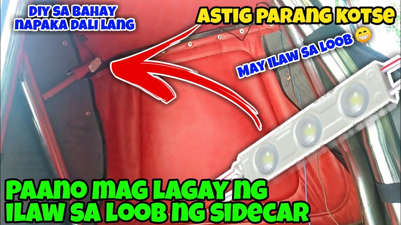 PAANO MAG LAGAY NG ILAW SA LOOB NG SIDECAR | SMASH 115 | MASTER MOTO BASIC