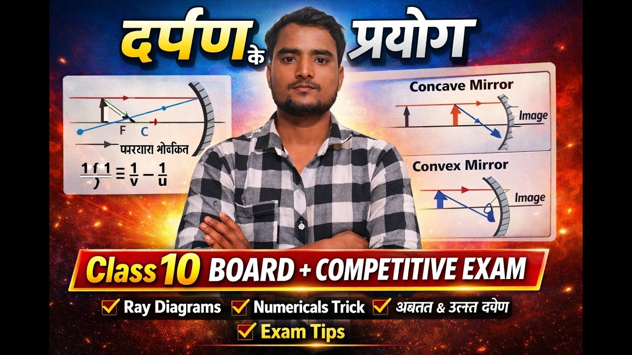 दर्पण के प्रयोग ट्रिक से सीखें | बोर्ड और प्रतियोगी परीक्षा के लिए महत्वपूर्ण