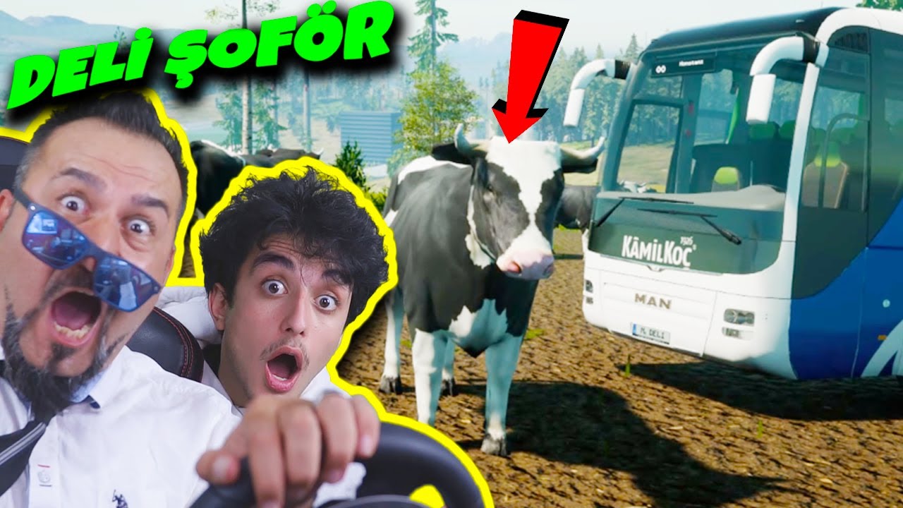 DELİ ŞÖFÖR DÜNYANIN EN DERİN ÇUKURU ve İNEK SÜRÜSÜ MACERASI! | FERNBUS OTOBÜS SİMÜLATÖRÜ