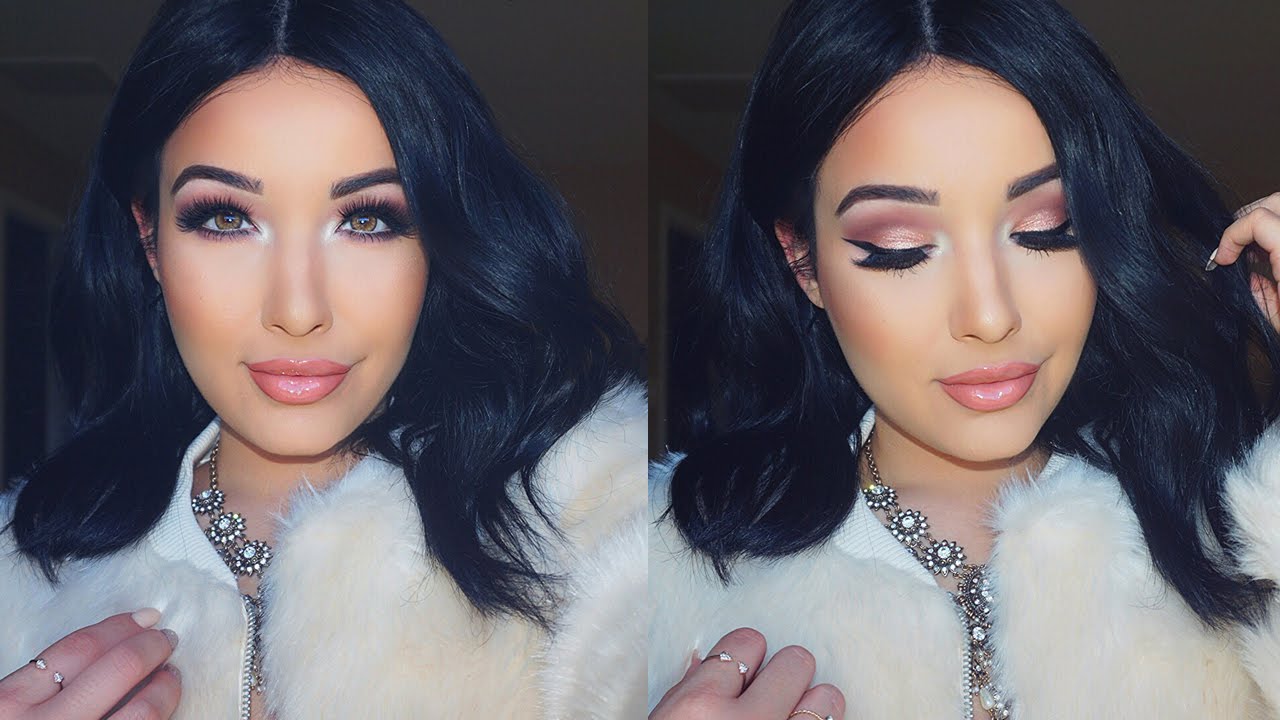 Rose Gold & Nude Winter Glam Tutorial