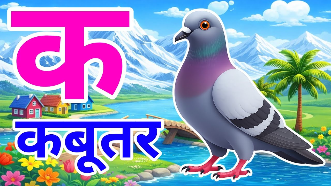क से कबूतर, अ से अनार a se anaar k se kabutar I Hindi varnmala I ABCD क से कबूतर अ से अनार, for kids