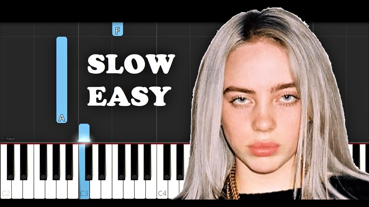 Billie Eilish - Ilomilo (SLOW EASY PIANO TUTORIAL)