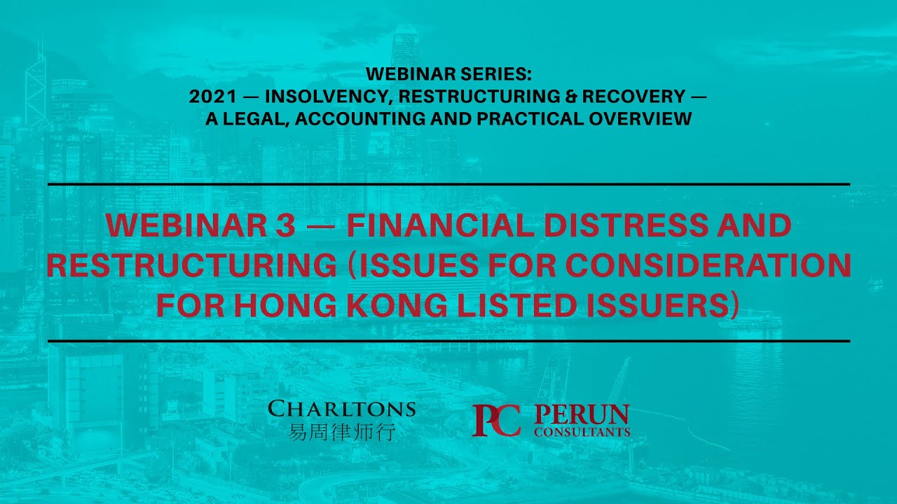 Charltons and Perun Consultants | Financial distress and restructuring  | Webinar 3 | 31 March 2021