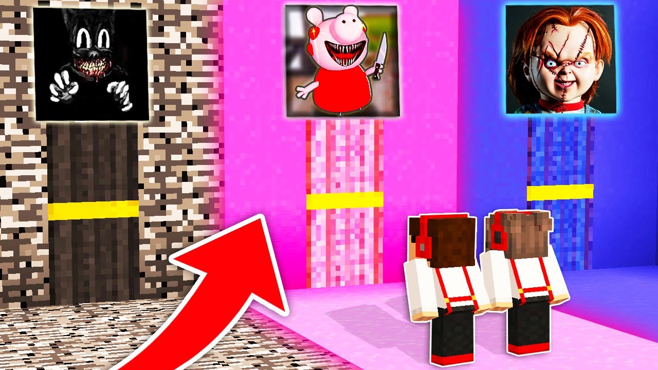 NIE WYBIERZ ZŁYCH DRZWI - CARTOON CAT, PIGGY, CHUCKY W MINECRAFT?!