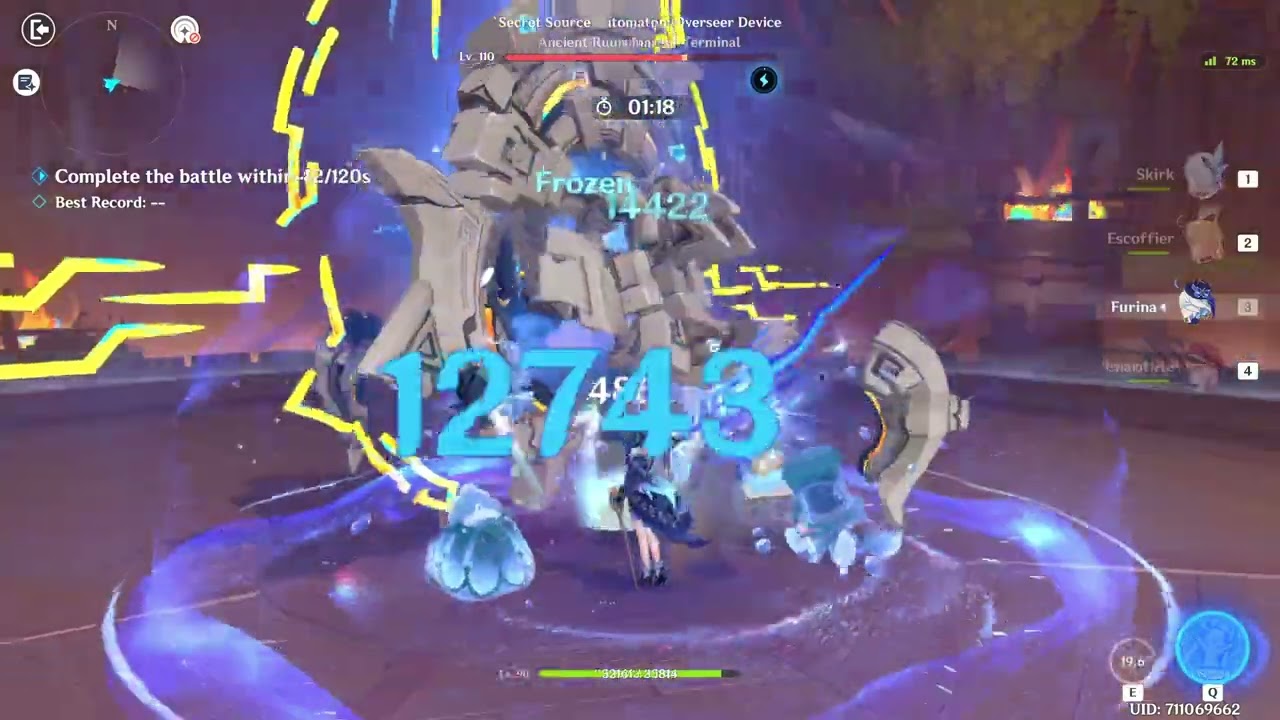 Skirk C0R1 Furina C0R0 Escoffier C0R0 Clear LvL 6 Dire (Stygian Onslaught)