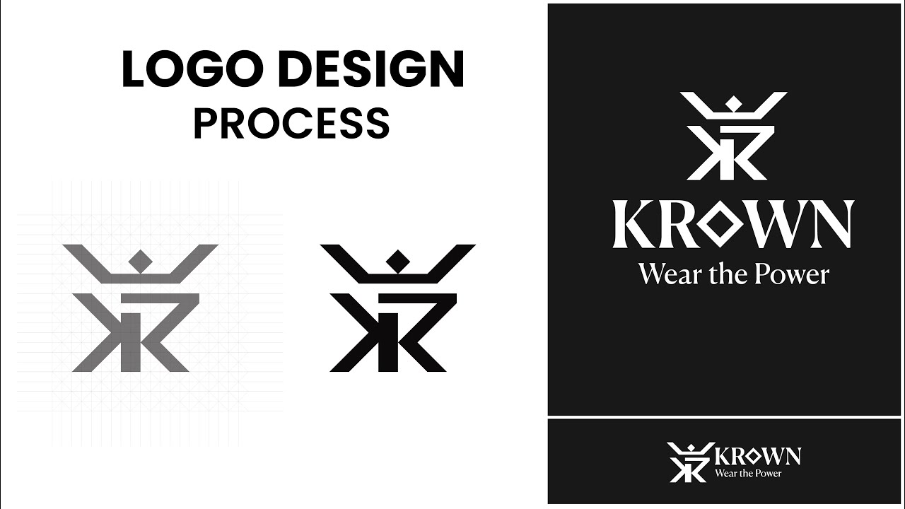 Luxury Clothing Brand Logo Design  K R Monogram with Crown  Brand Identity Case Study