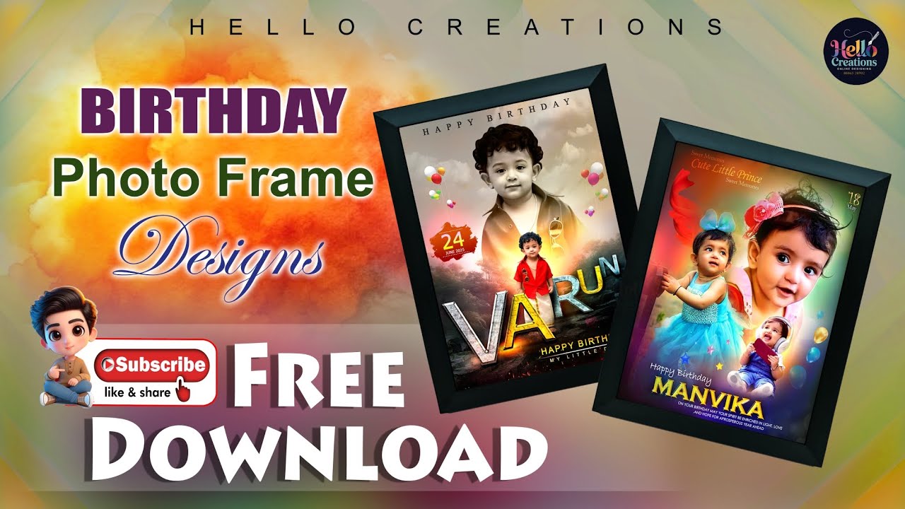 Free Download Birthday Photo Frame Designs