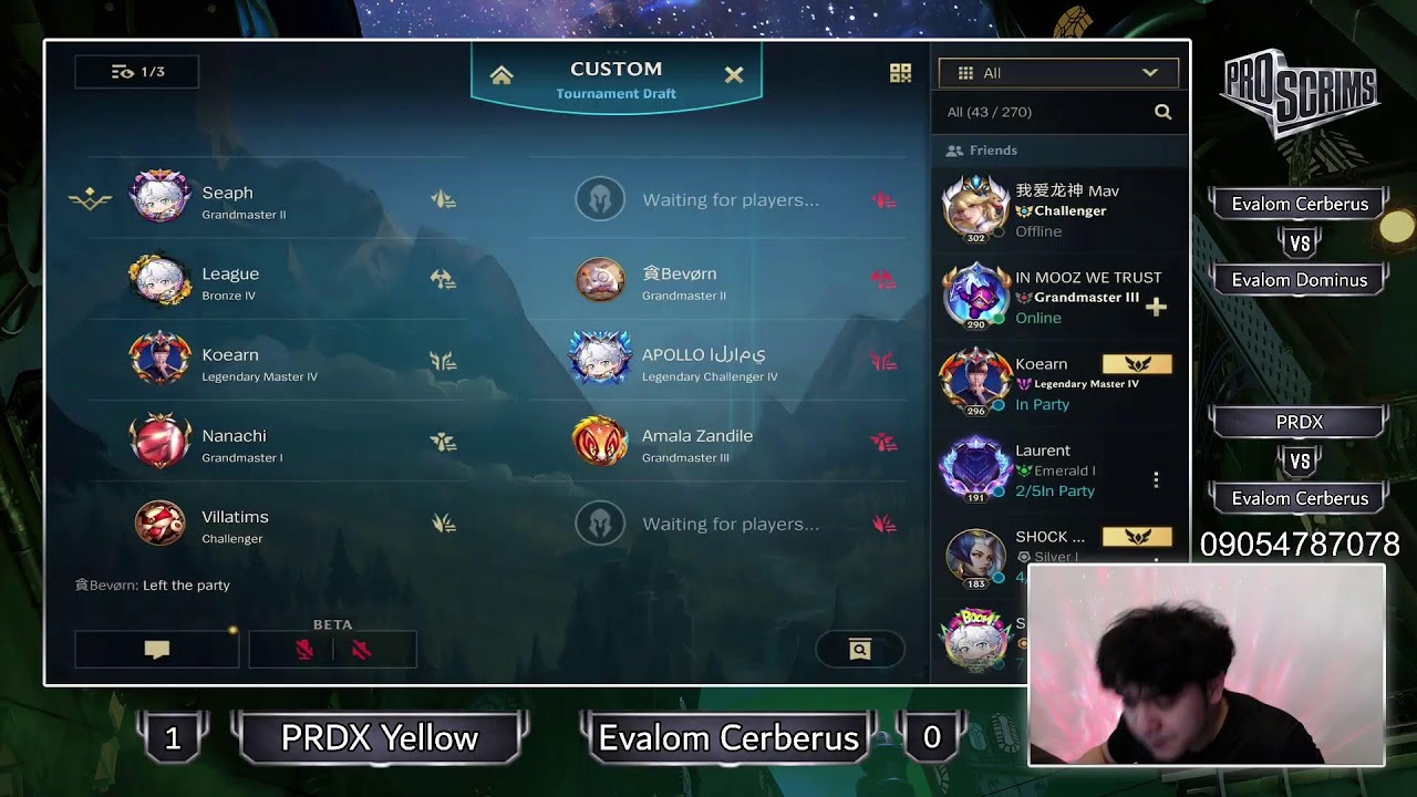 Pro Scrims Day 26! Evalom Rush Central vs Evalom Dominus vs  + PRDX vs Evalom Cerberus