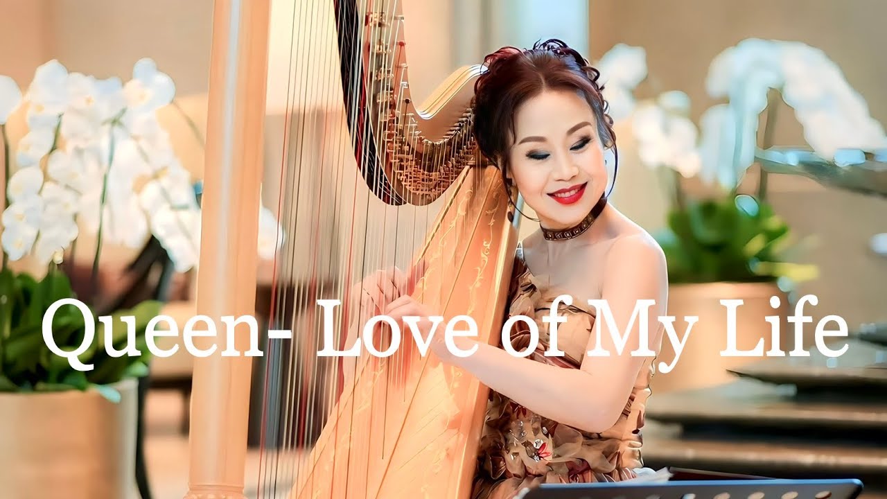 Queen - Love of My Life (HD1080) Harp covered TongJuan Wang