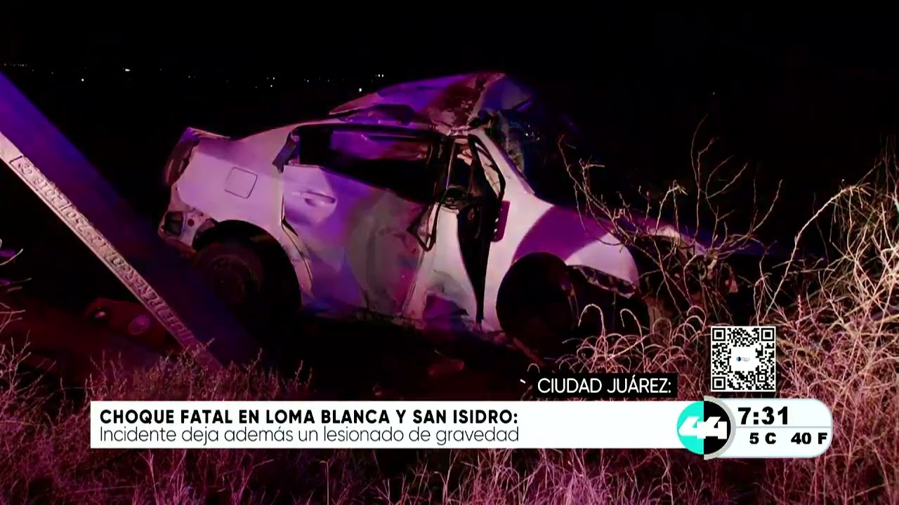 Choque fatal en Loma Blanca y San Isidro