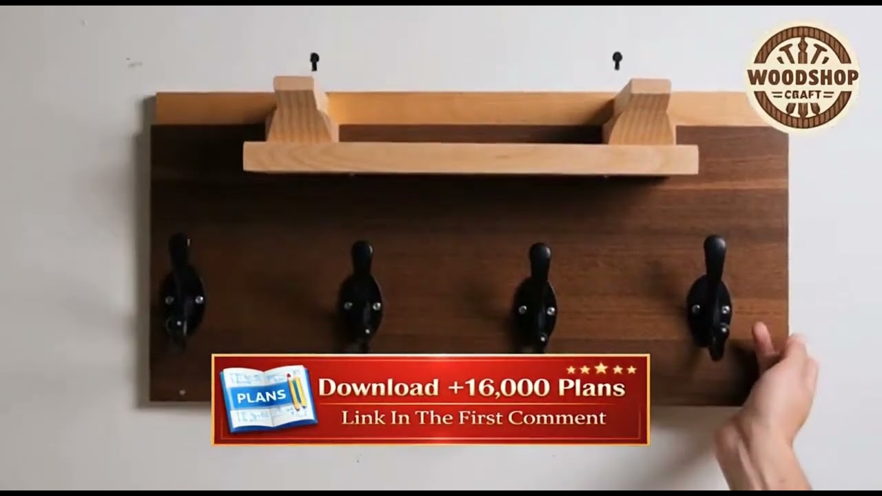 Mesmerizing Modern Wall Mounted Coat Rack Build Easy Entryway Woodworking Plan