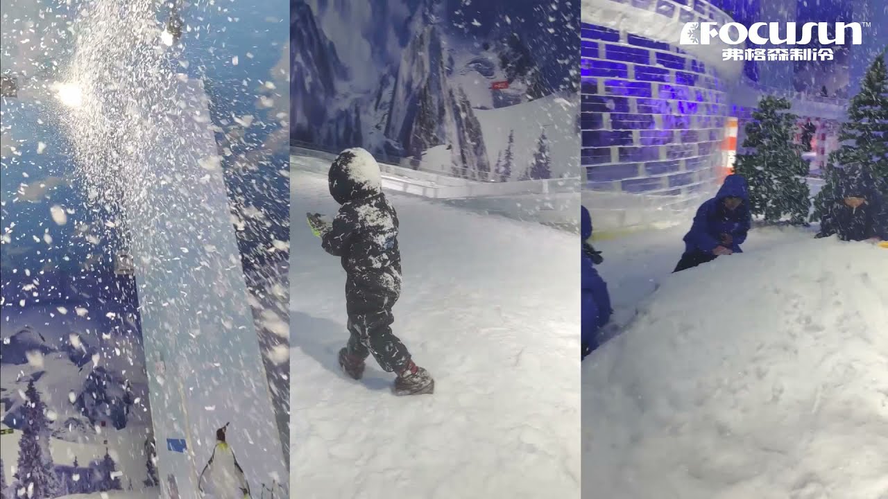 Focusun F36 Snow Falling Machine's Snow Making Effect On-site.