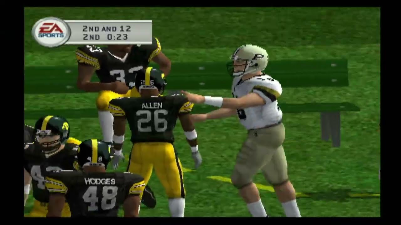 NCAA FOOTBALL 2003 PS2 PURDUE DYNASTY WEEK 6 AT IOWA LET'S GO BOILERS