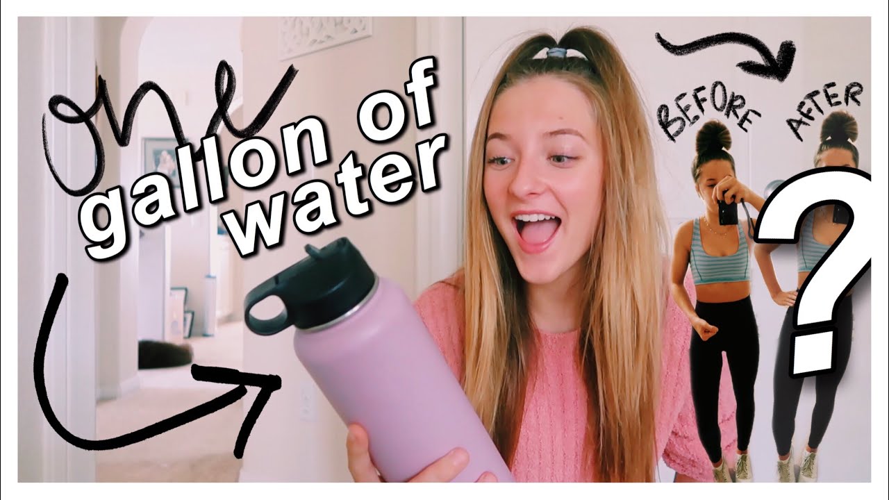 I drank a GALLON of water EVERYDAY for a week & here are my results!