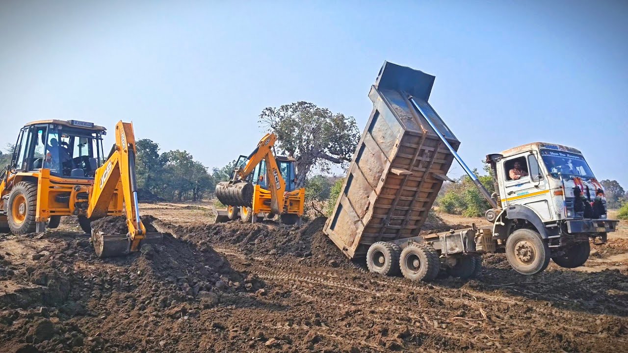 यह क्या हुआ आज तो डंपर गिरते गिरते बच्चा है//JCB