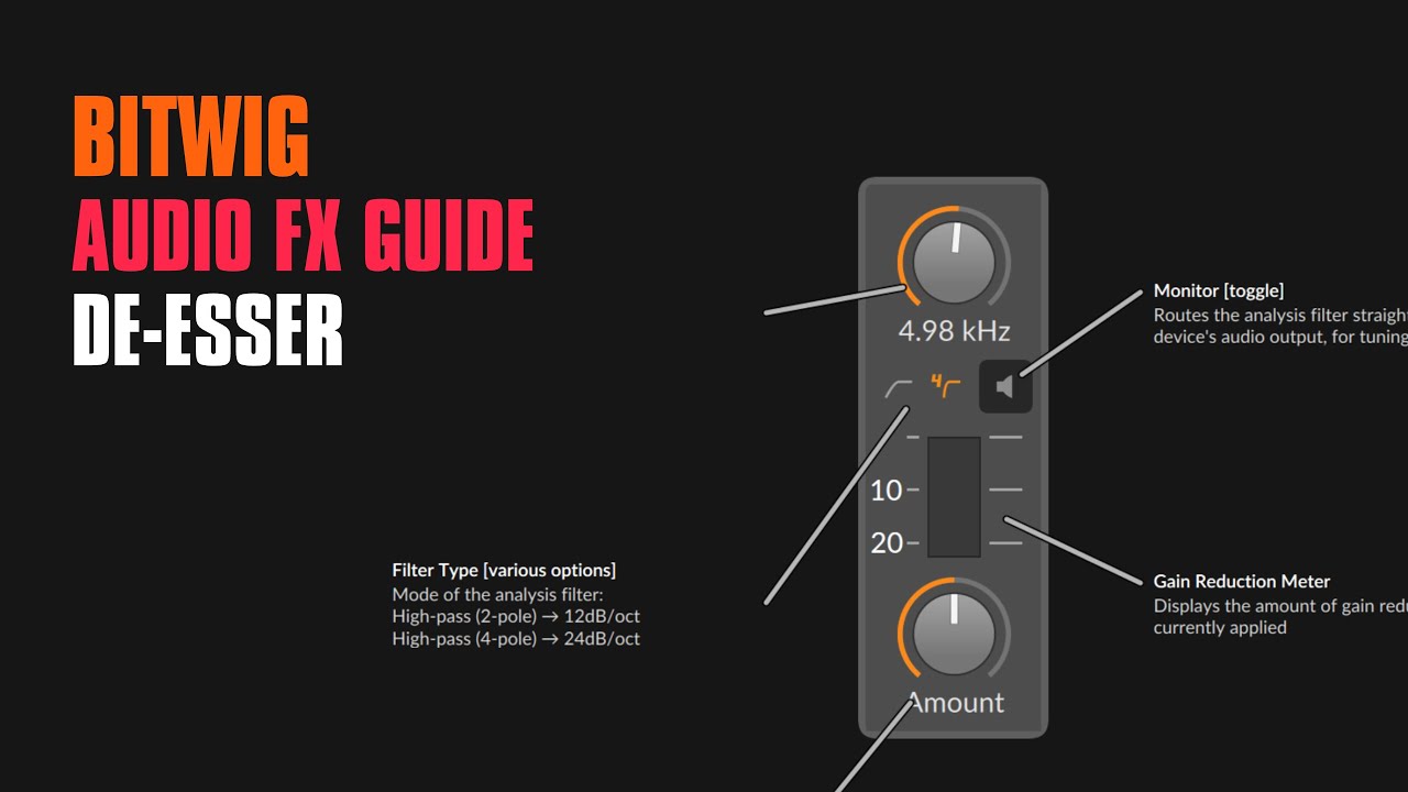 De-Esser - Bitwig Audio FX Guide