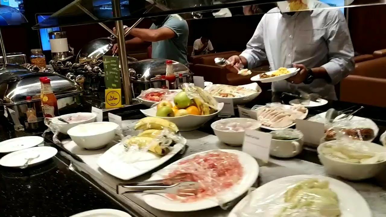 Buffet  in Sky Lounge  at Shah Jalal International Airport, Dhaka, Bangladesh