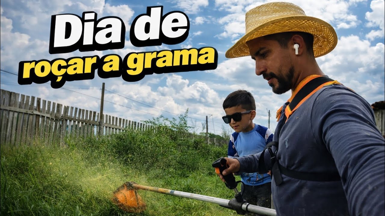 Dando uma acertada na grama, alguns detalhes sobre a roçadeira vulcan!