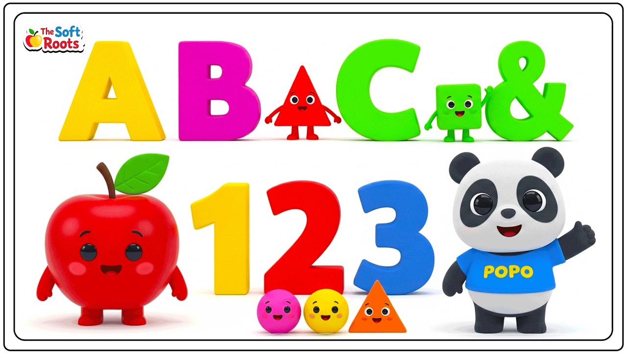 Preschool Learning activities for 3 year olds at home | Learn ABC Phonics Shapes Numbers Colors 🌈