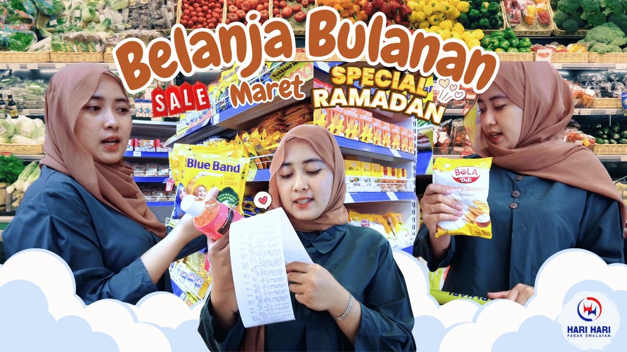 BELANJA BULANAN EDISI RAMADHAN🛒‼️NYICIL BAHAN KUKER DAN SPILL STRUK BELANJA 