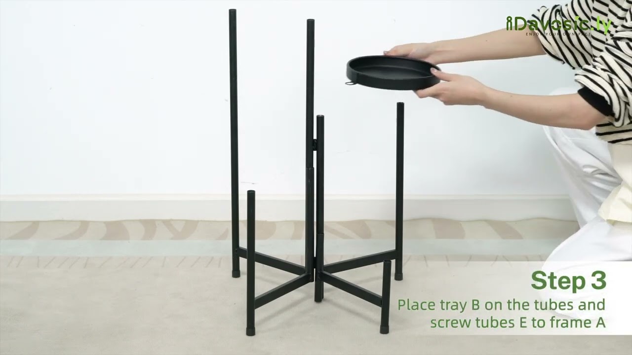 iDavosic.ly Folding Metal Plant Stand Assembly Video - 5 Tiers