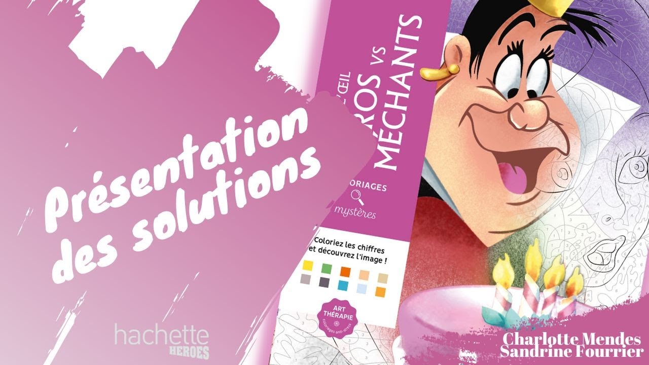 H&eacute;ros vs M&eacute;chants - Trompe l'oeil - coloriage myst&egrave;re hachette Heroes - SOLUTIONS