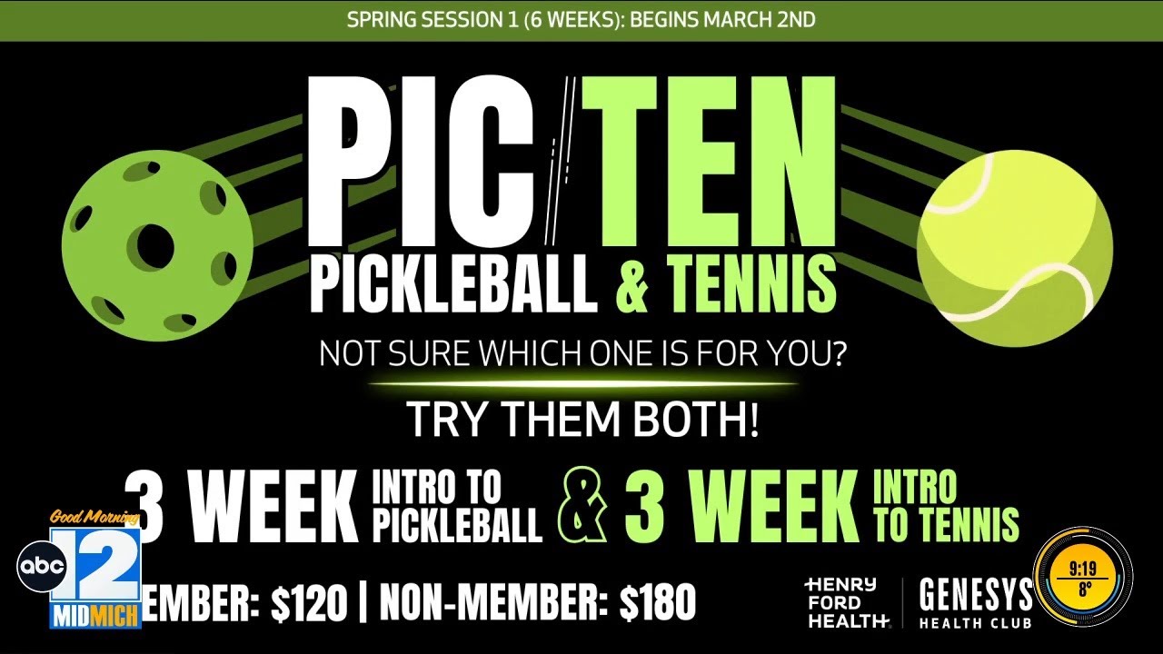 Intro to pickleball and tennis classes at Henry Ford Genesys Health Club