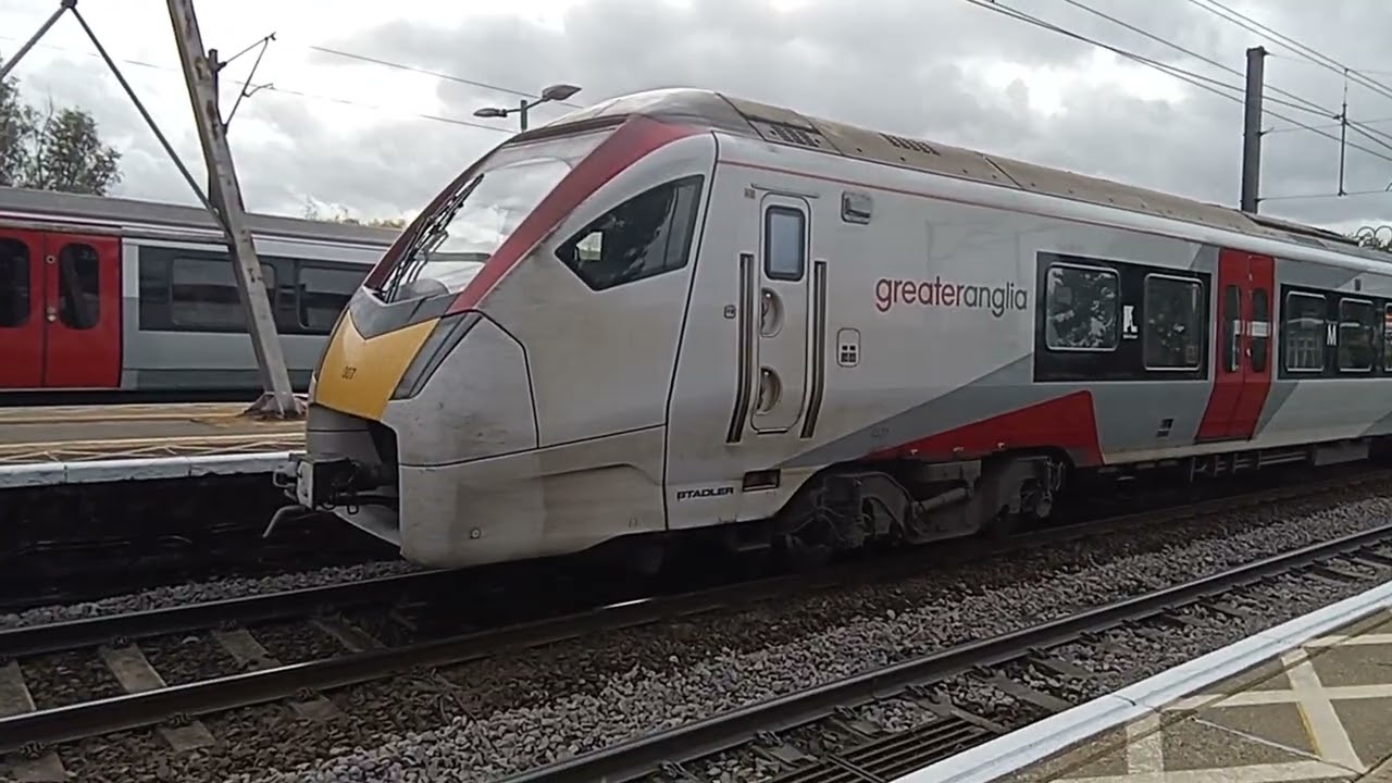 Inspection train and 745 at Manningtree Essex (James Bond Train 745007)