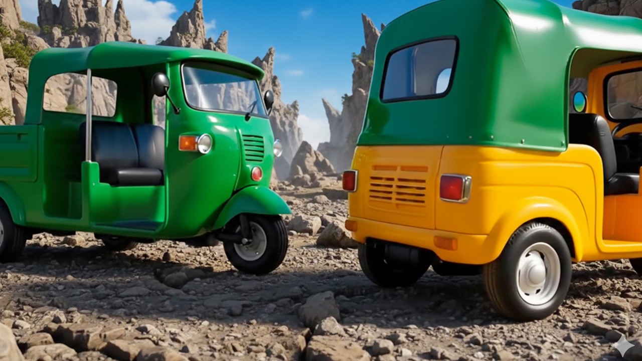 Diecast Model of Bajaj Auto Rickshaw In Action | Tuk Tuk | Scale Models | Auto Dominator