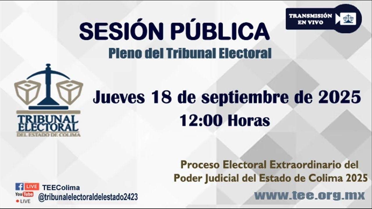 𝐒𝐞𝐬𝐢𝐨́𝐧 𝐏𝐮́𝐛𝐥𝐢𝐜𝐚 𝐏𝐥𝐞𝐧𝐨 𝐝𝐞𝐥 #𝐓𝐄𝐄, 🗓️ 𝐉𝐮𝐞𝐯𝐞𝐬 𝟏𝟖 𝗱𝗲 𝘀𝗲𝗽𝘁𝗶𝗲𝗺𝗯𝗿𝗲 𝗱𝗲 𝟮𝟬𝟮𝟱, 𝟭𝟐:𝟎𝟬 𝐡𝐨𝐫𝐚𝐬, #𝐄𝐧𝐕𝐢𝐯𝐨 #𝐓𝐄𝐄