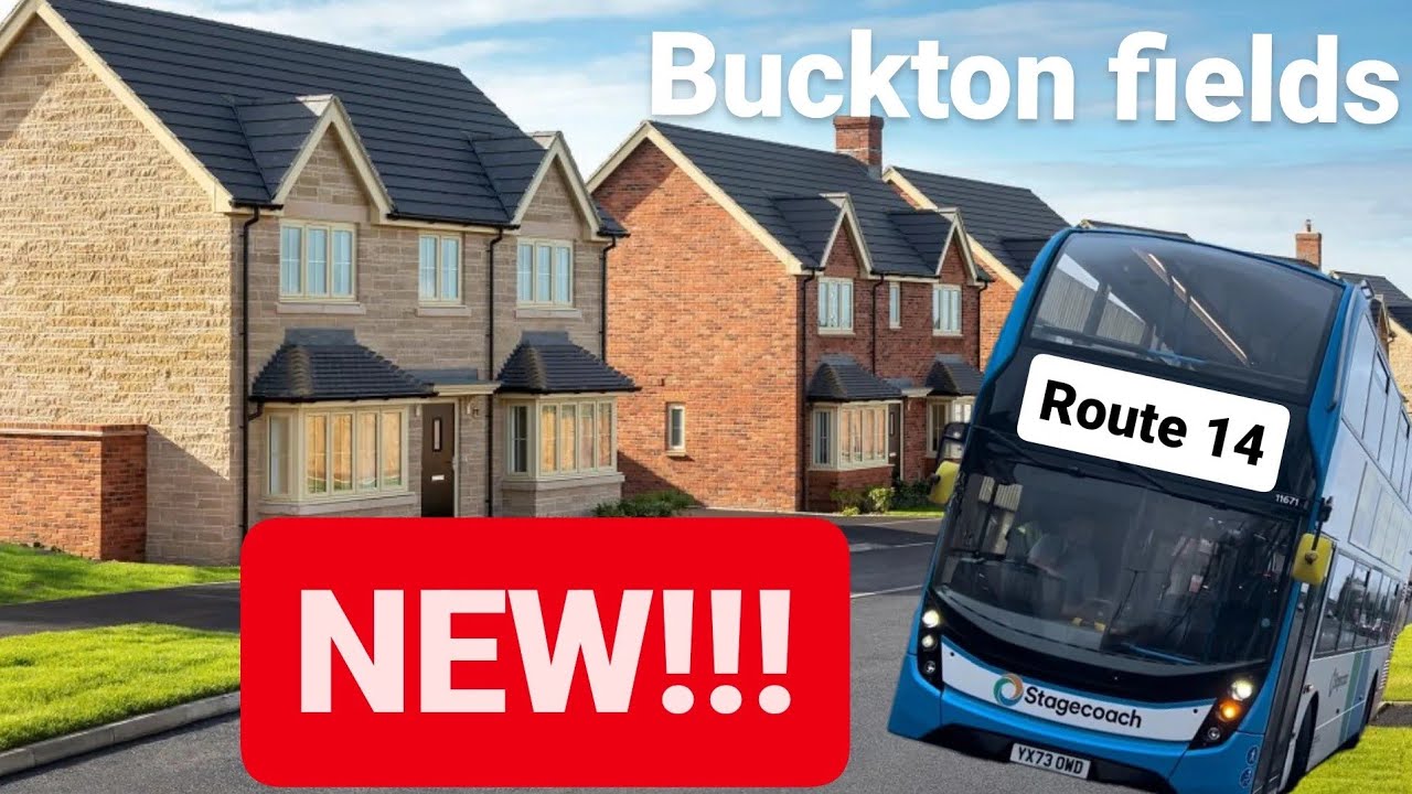 Bus Route 14 Buckton Fields from town centre Northampton Stagecoach Midlands
