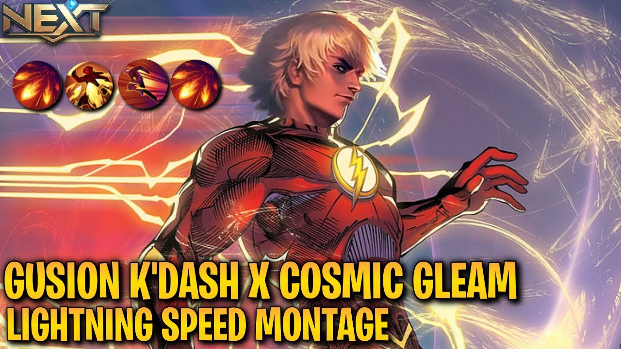 THE FLASH GUSION MONTAGE BY SNIPERZ ⚡| GUSION K DASH X COSMIC GLEAM MONTAGE |   MLBB