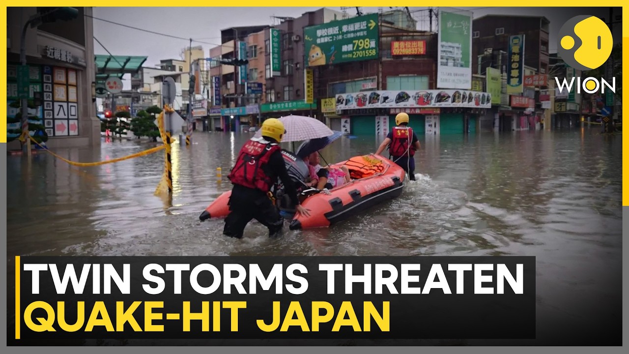 Over A Million Evacuated As Twin Storms Swirl Towards Japan | Highest Weather Alert Issued | WION