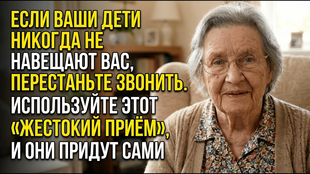 Мне 83. Если Ваши Дети Никогда Вас Не Навещают, Используйте Этот «Жестокий Приём», И Они Придут Сами