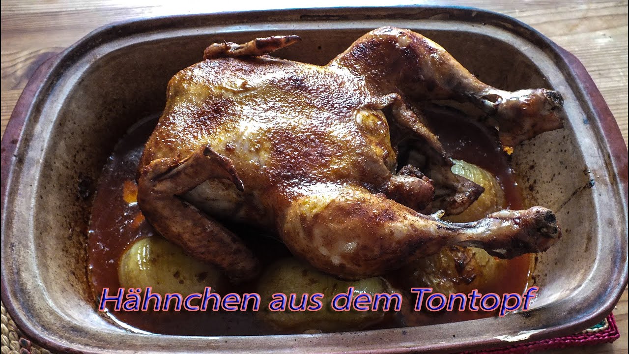 Hähnchen im Tontopf