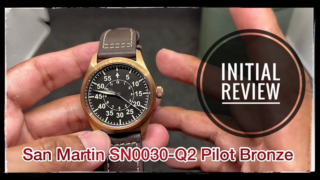 Initial review of the San Martin Bronze Pilot watch (SN0030-Q2) #sanmartinwatch #aliexpress