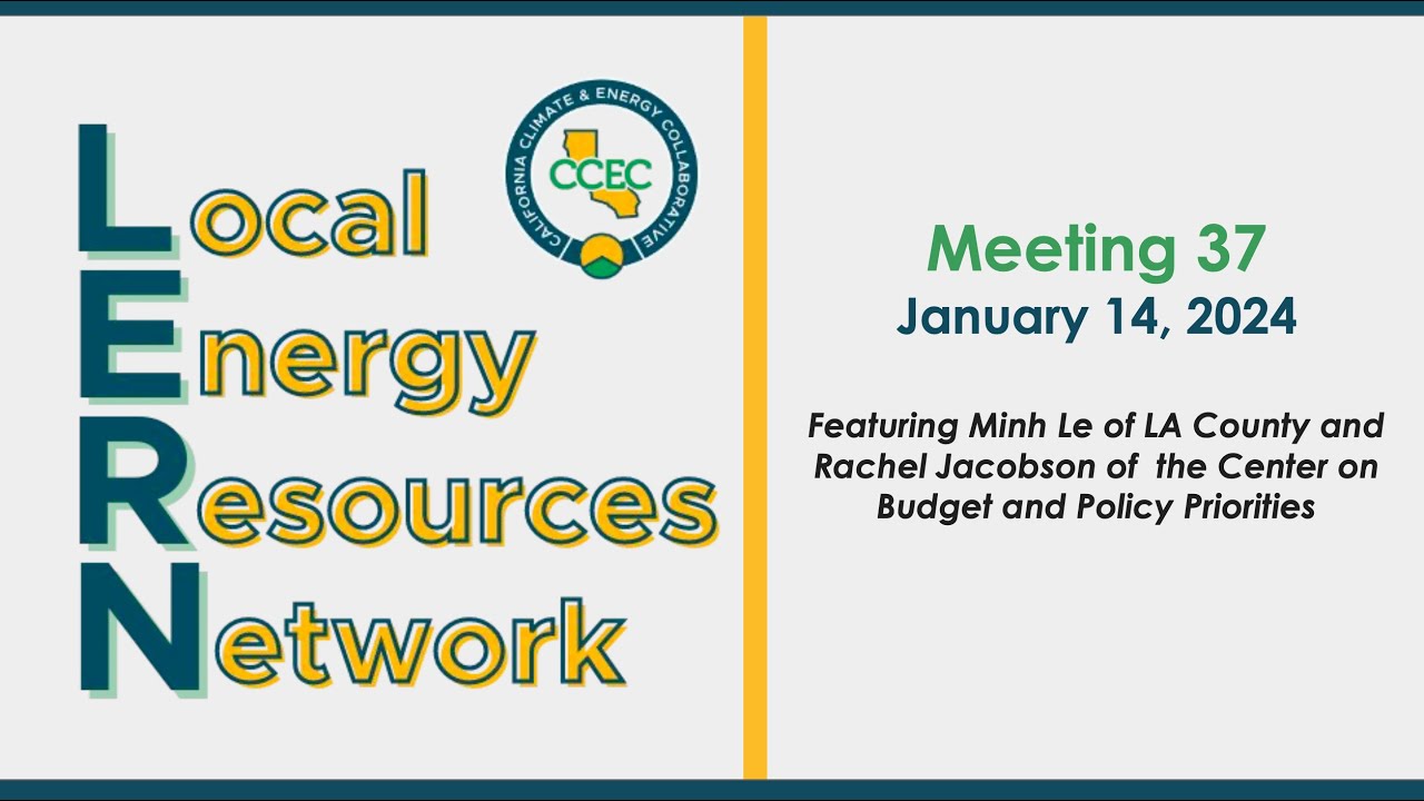 Local Energy Resource Network Meeting #37: Threats and Solutions for Federal Funding in 2025