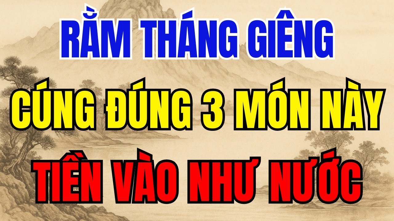 CÚNG RẰM THÁNG GIÊNG, ĐÚNG 3 MÓN NÀY, TỔ TIÊN NHẬN LỘC, TIỀN ĐỔ VỀ NHƯ LŨ - Lời Phật Dạy #phongthuy