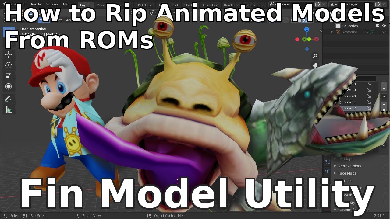 How to Rip Animated Models from ROMs - Fin Model Utility