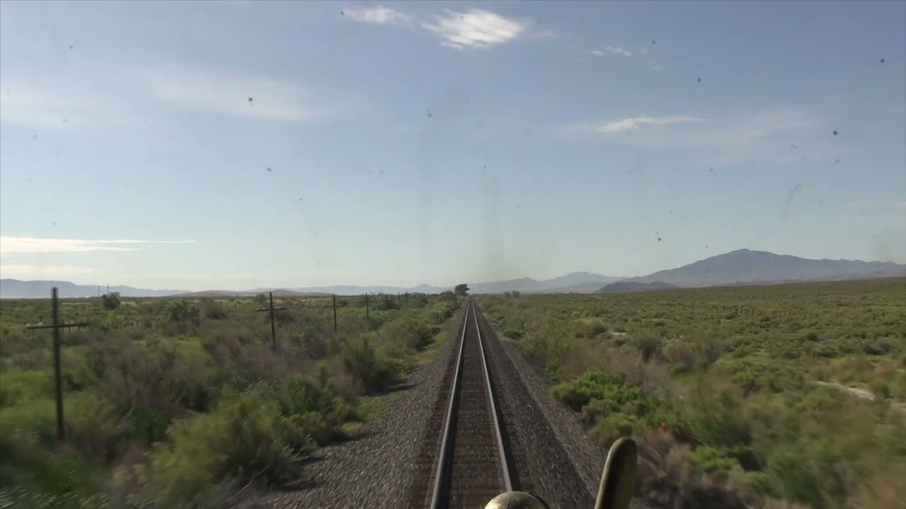 4K - Amtrak California Zephyr #5 - Rear window view - Illinois to California Part 3