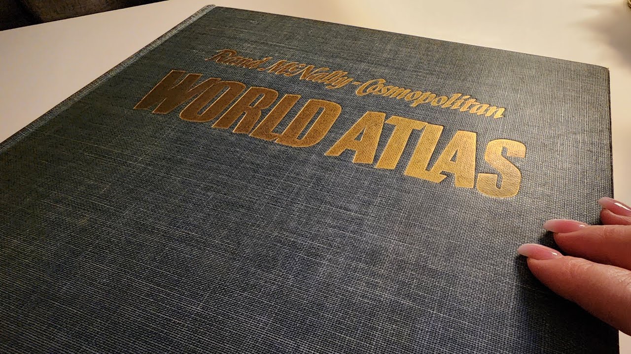 Vintage Atlas Exploration: Pure Page Turning Bliss | ASMR - No Talking
