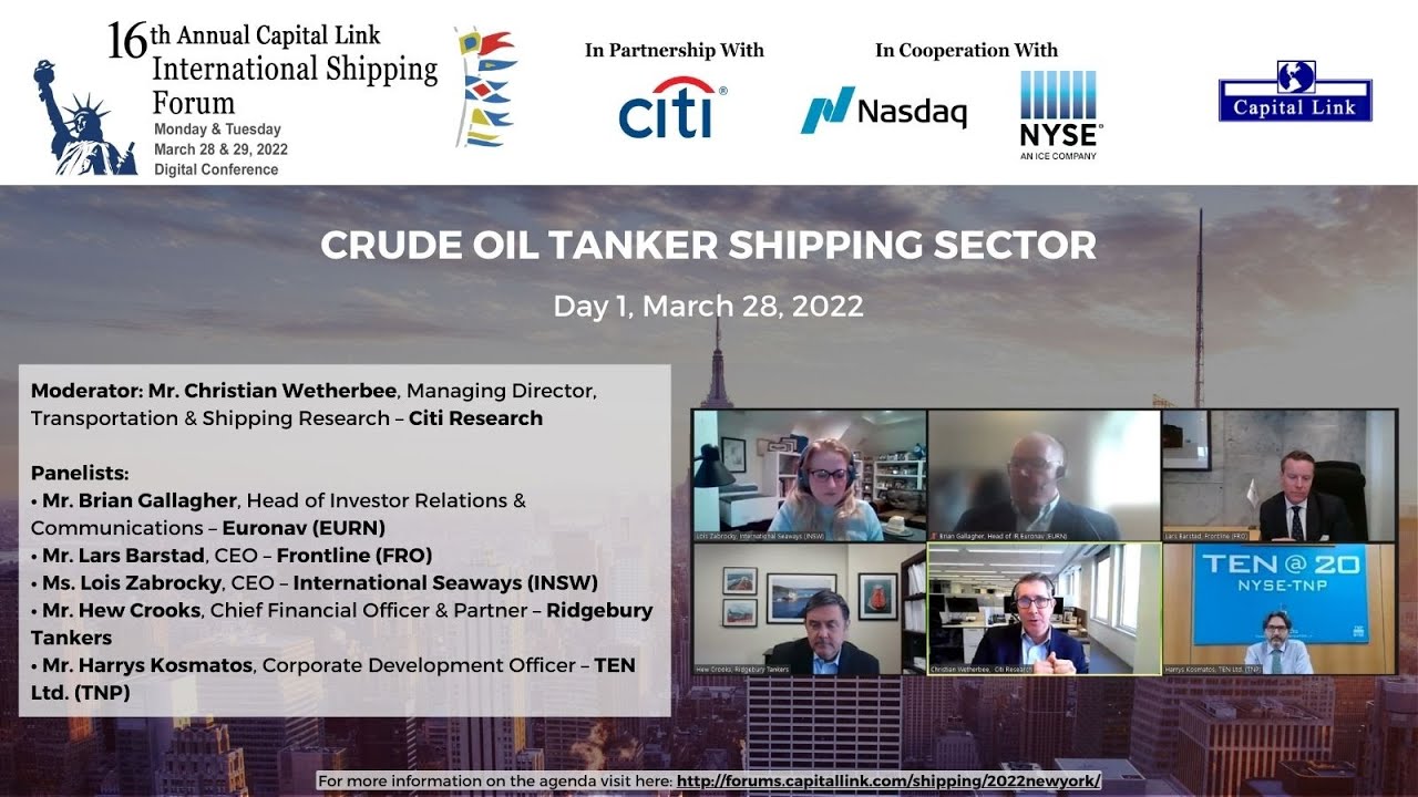 2022 16th Annual International Shipping Forum &ndash; Crude Oil Tanker Shipping Sector