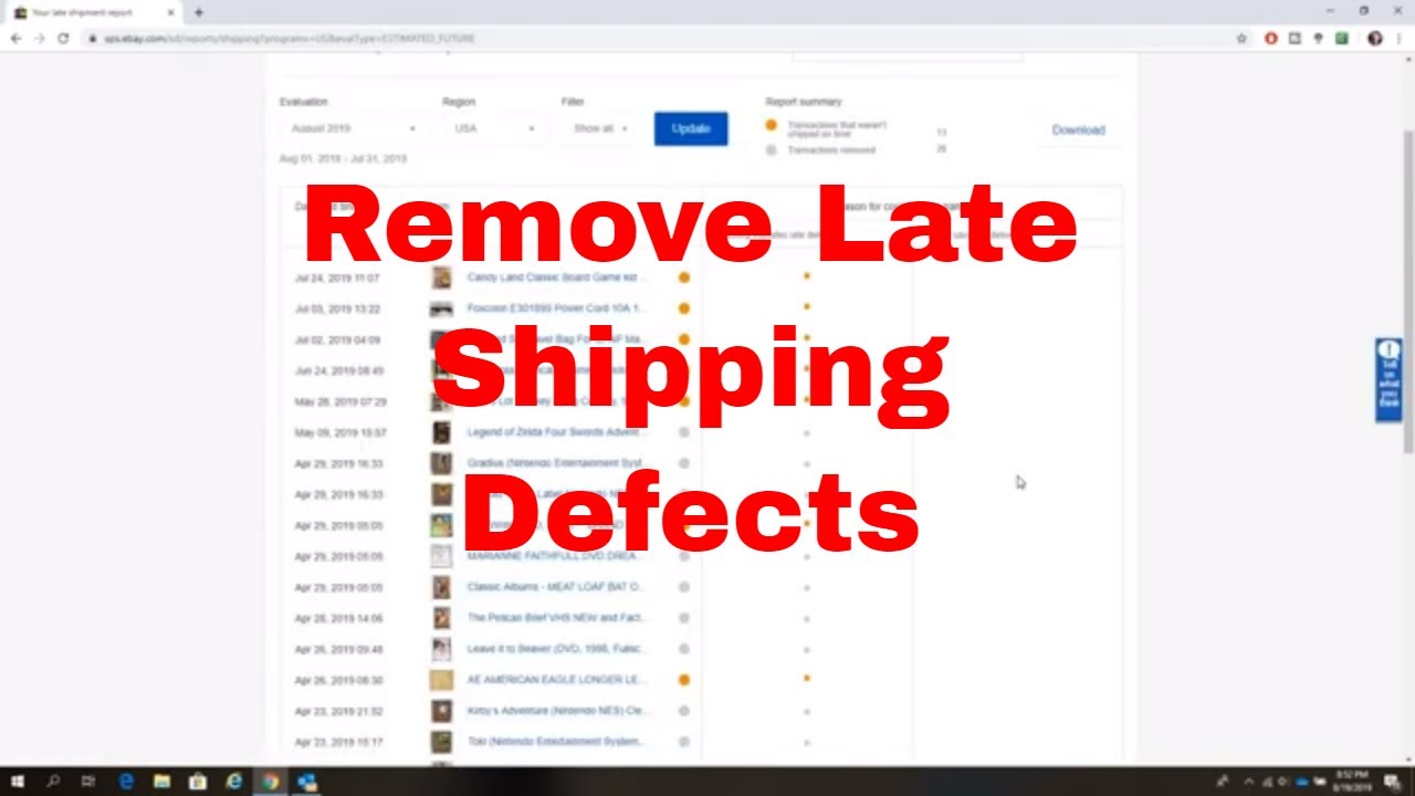 How To Remove eBay Late Shipping Defects! Keep Top Rated!