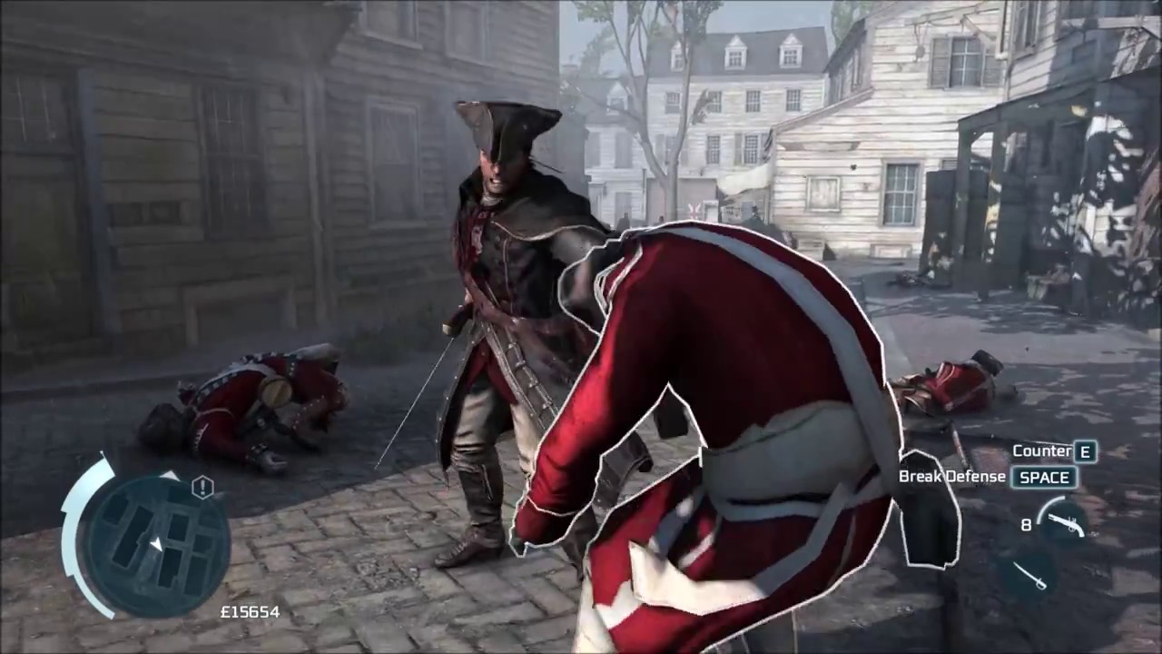 Assassin's Creed III Haytham Kenway - Brutal Kills & Free Roam (60fps)